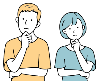 悩んでいる夫婦